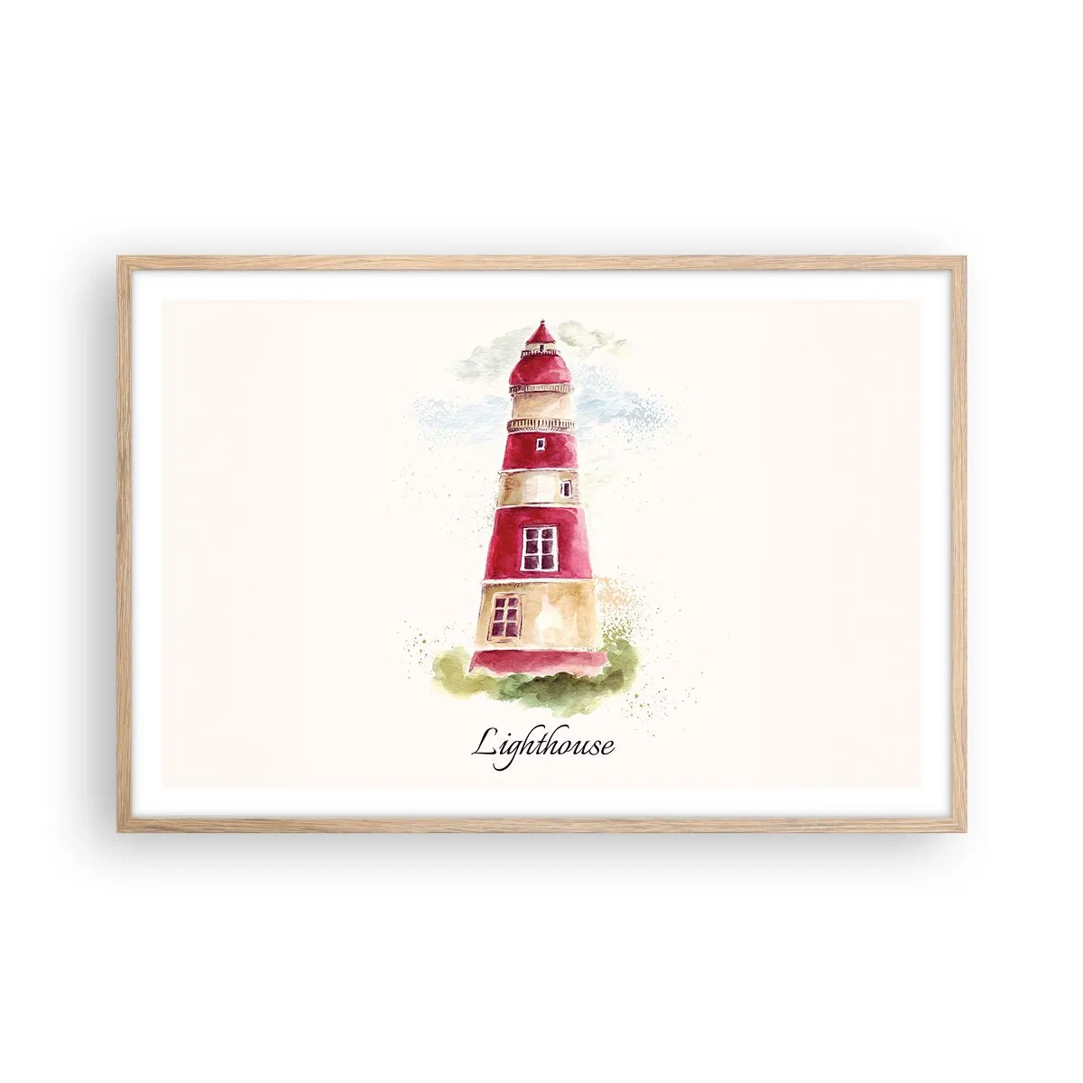 Pôster com moldura de carvalho claro - Sempre há clima - 91x61 cm