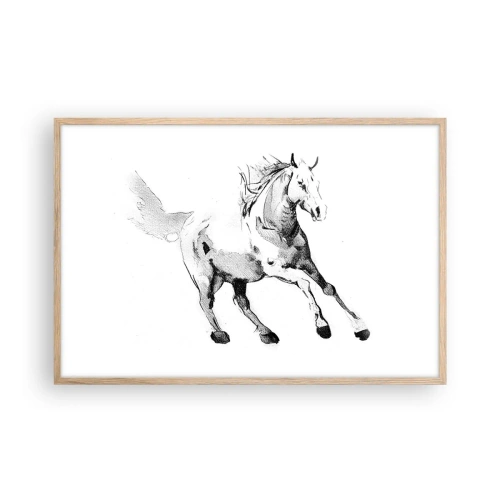 Pôster com moldura de carvalho claro - Alma Indomável - 91x61 cm