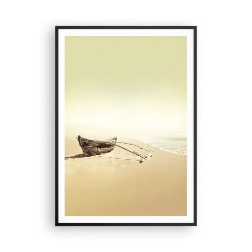 Pôster com moldura preta - Memória dos mares do sul - 70x100 cm