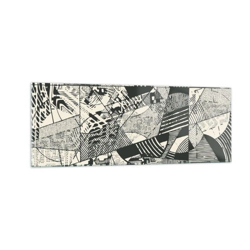 Quadro em vidro - A dinâmica do presente - 140x50 cm