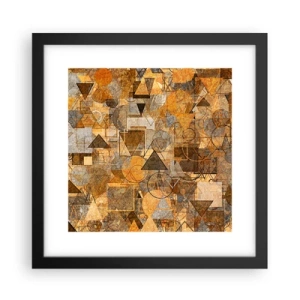 Pôster com moldura preta - O mundo em forma - 30x30 cm