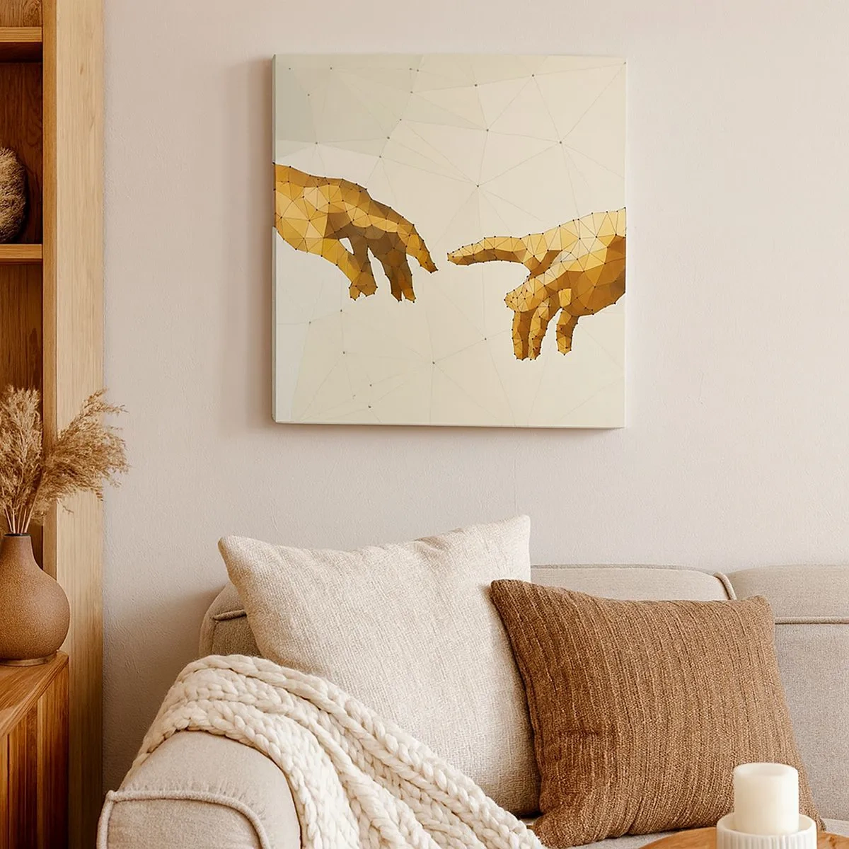 Quadro em tela - Geometria divina - 30x30 cm