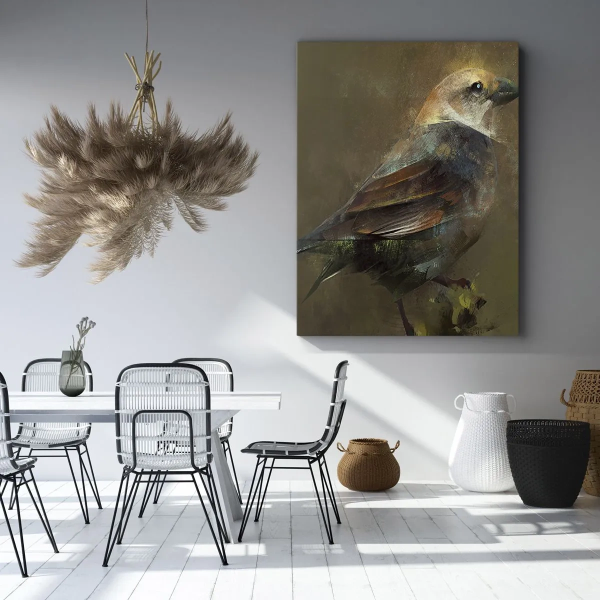 Quadro em tela - Pardal, pequeno passarinho - 50x70 cm