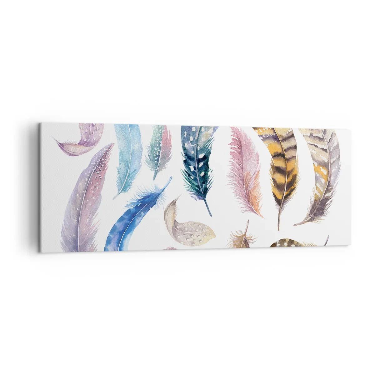 Quadro em tela - Leve, heterogéneo e multicolorido - 140x50 cm