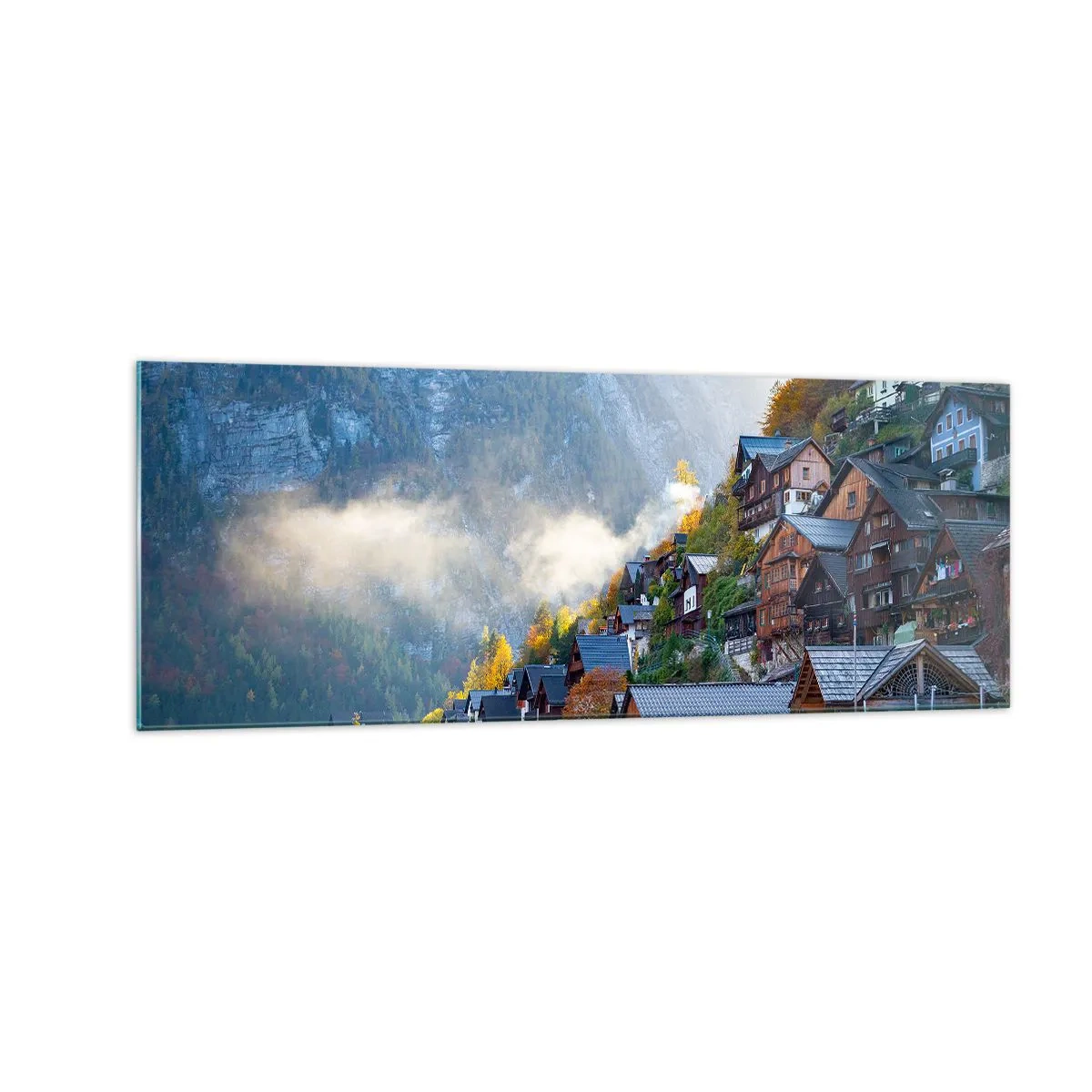 Quadro em vidro - Atmosfera alpina - 140x50 cm