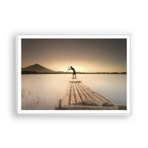 Pôster em moldura branca - Antes de descansar - 100x70 cm