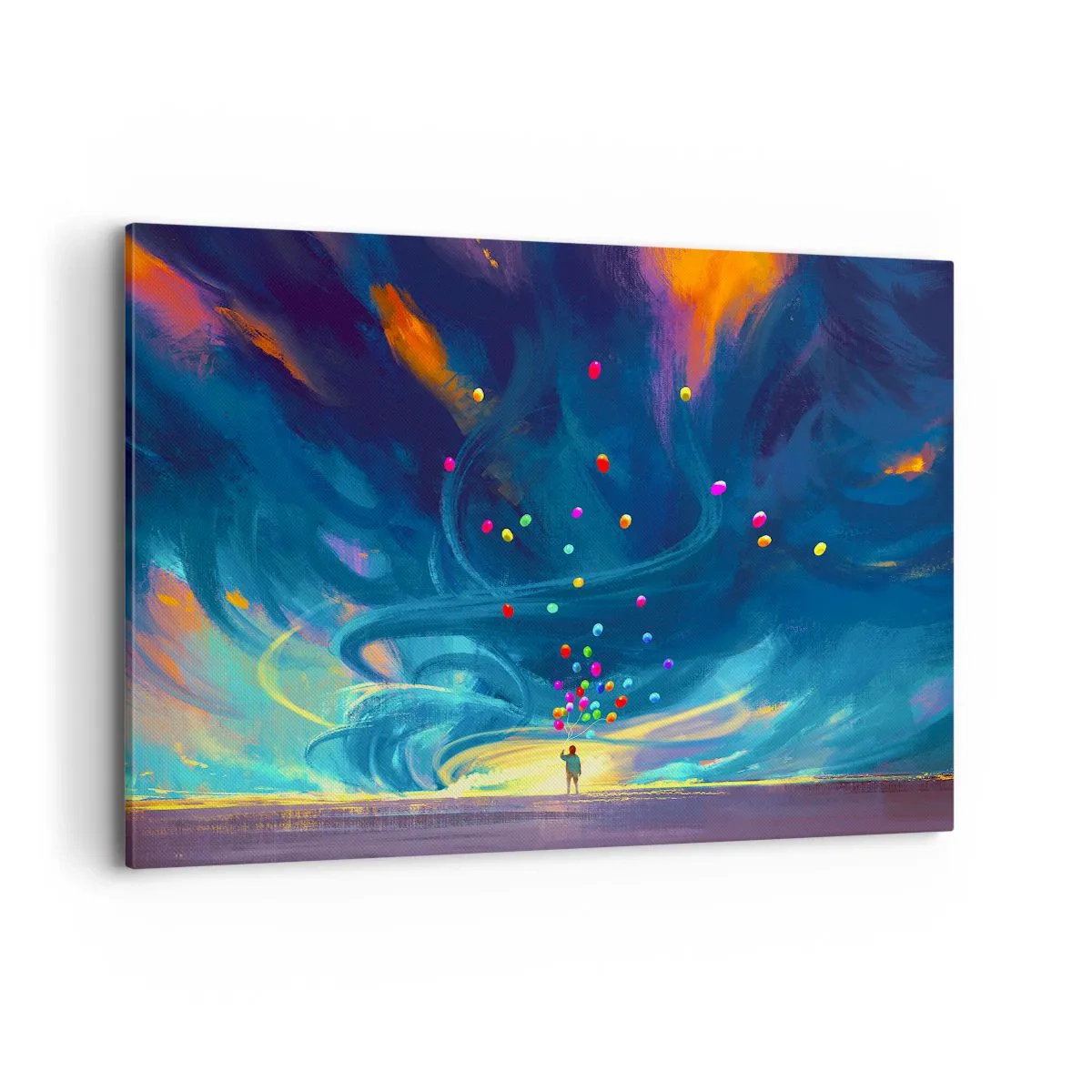 Quadro em tela - Ao vento azul - 100x70 cm