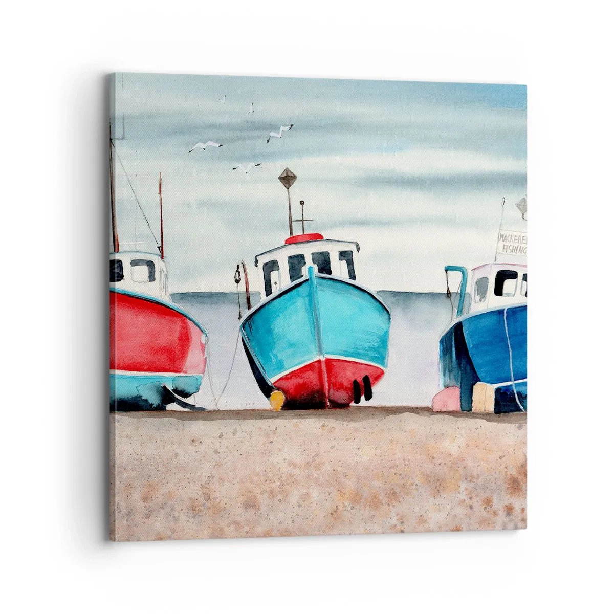 Quadro em tela - Pronto para pescar - 70x70 cm