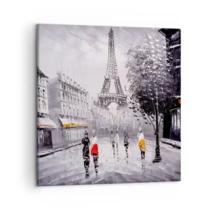 Quadro em tela - Passeio em Paris - 50x50 cm