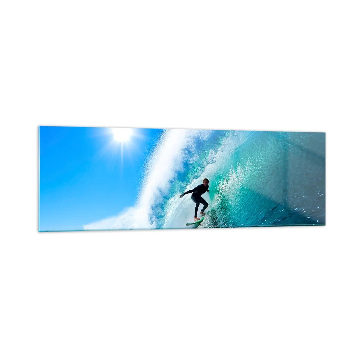 Quadro em vidro - Azul gigante - 160x50 cm