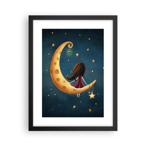 Pôster com moldura preta - Uma vez... - 30x40 cm