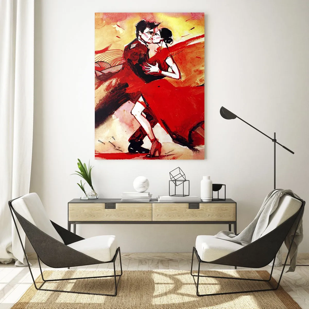 Quadro em vidro - O ritmo roxo da paixão - 70x100 cm