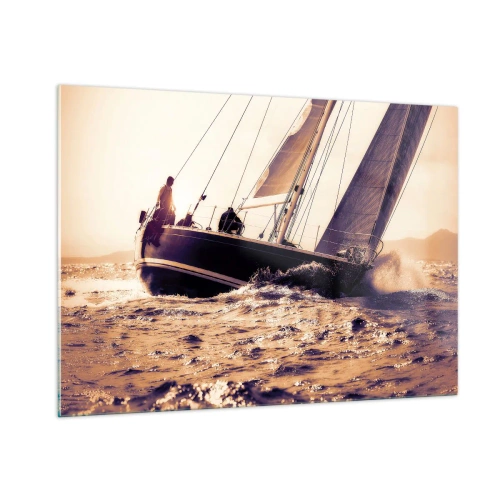 Quadro em vidro - A velejar, marujo - 100x70 cm