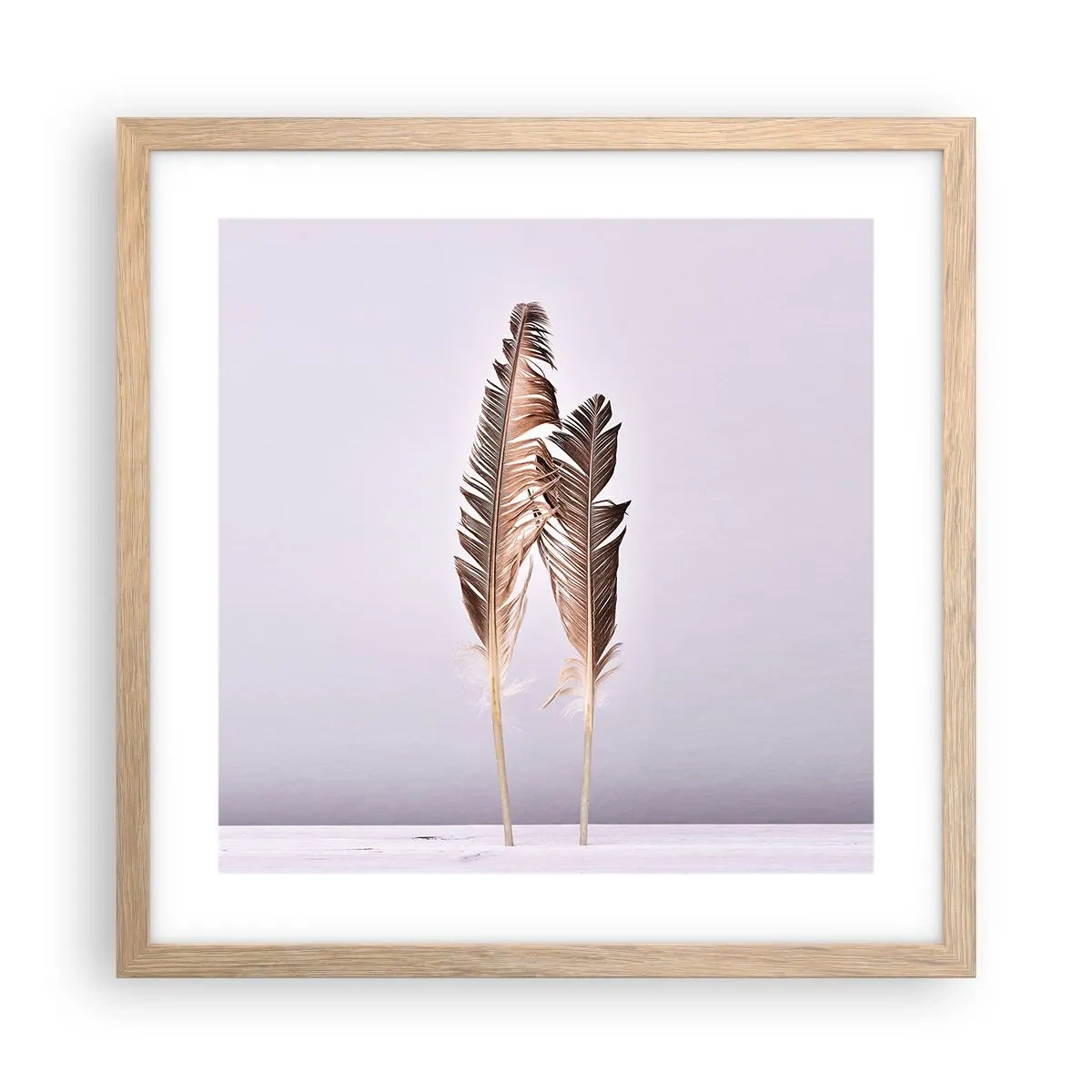 Pôster com moldura de carvalho claro - Contra o nada - 40x40 cm