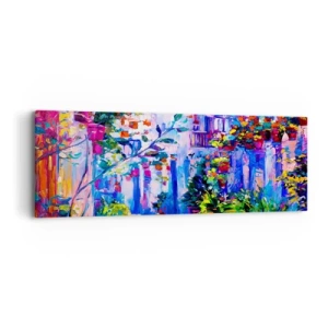 Quadro em tela - Impressão - rua italiana - 90x30 cm