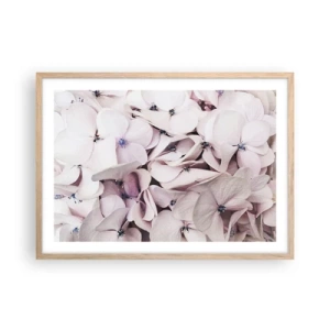 Pôster com moldura de carvalho claro - Em uma inundação de flores - 70x50 cm