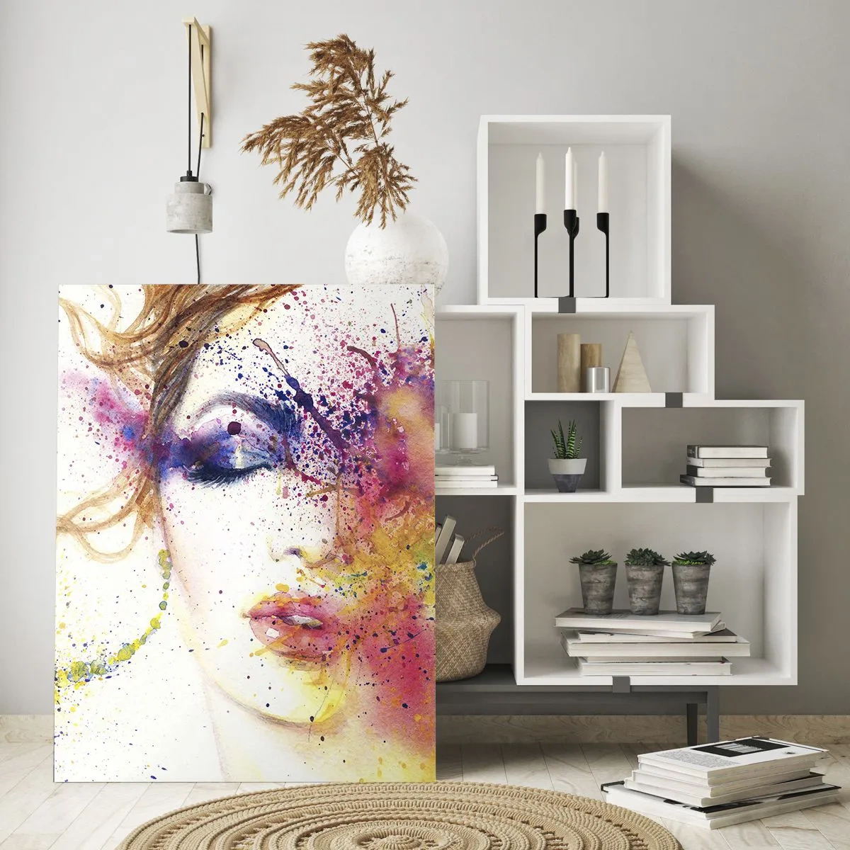 Quadro em vidro - Vertigem arco-íris - 50x70 cm