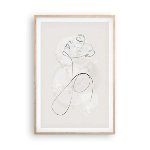 Pôster com moldura de carvalho claro - O espiral de beleza - 61x91 cm