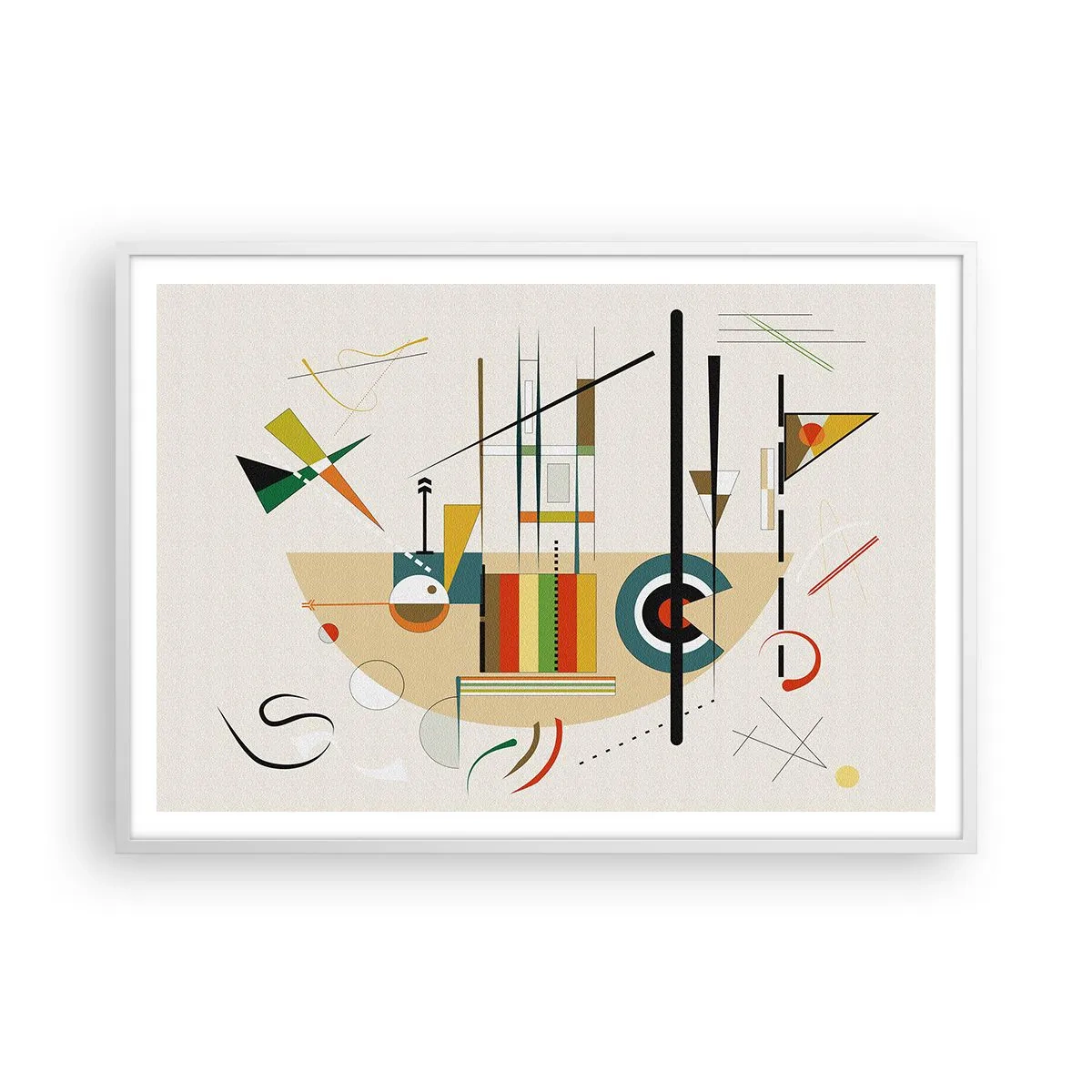 Pôster em moldura branca - E o mundo ri - 100x70 cm