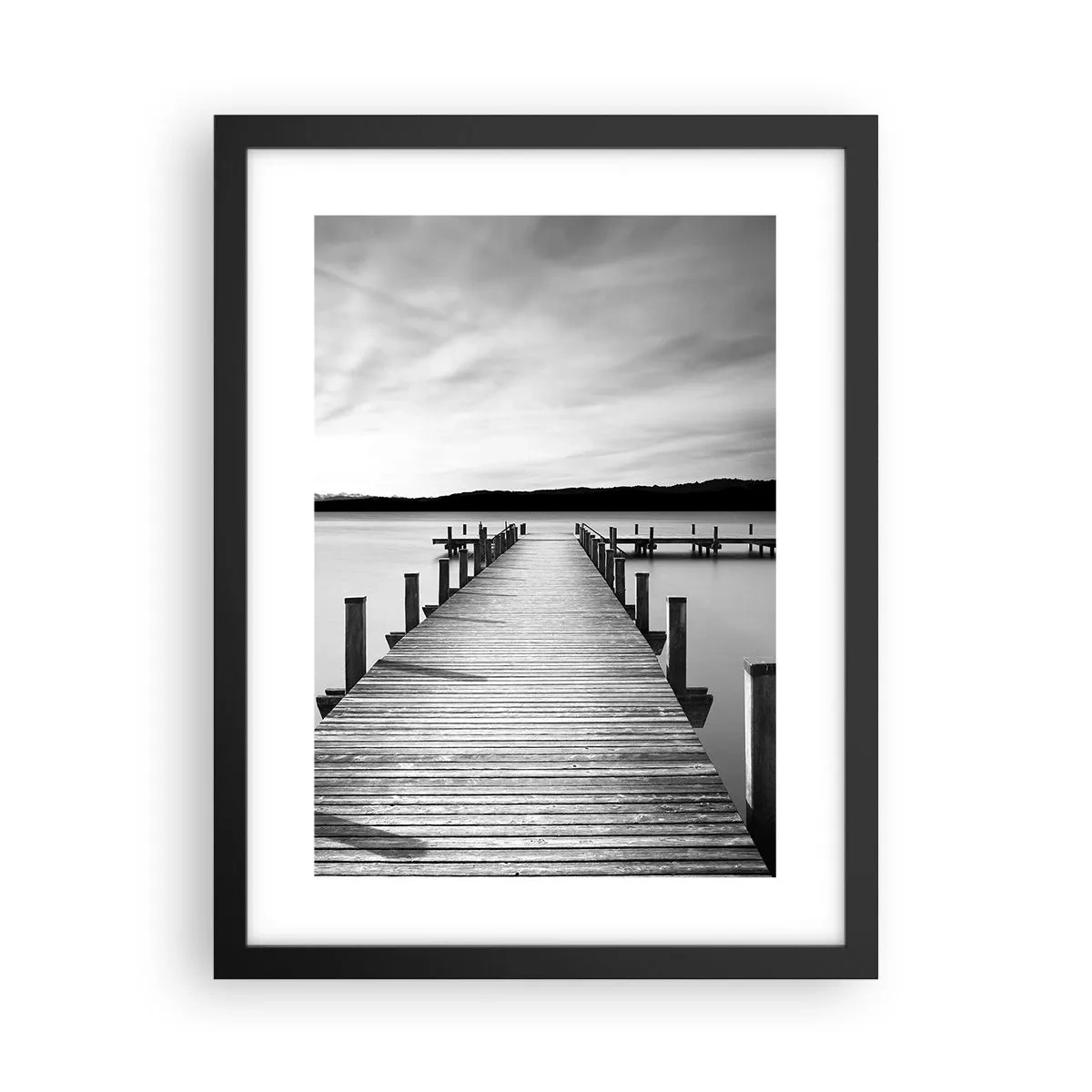 Pôster com moldura preta - A fonte da tranquilidade - 30x40 cm