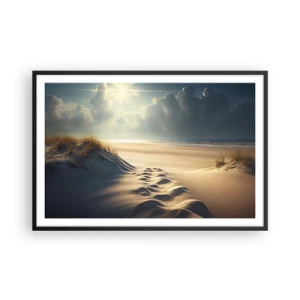 Pôster com moldura preta - Uma paisagem relaxante - 91x61 cm