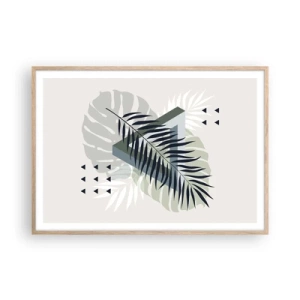 Pôster com moldura de carvalho claro - Natureza e geometria – duas ordens? - 100x70 cm