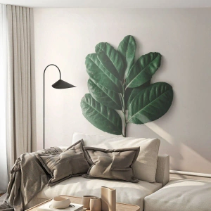 Papel de Parede Premium Canvas - Desenho da própria natureza - Folhas, Plantar, Natureza - 450x315 cm