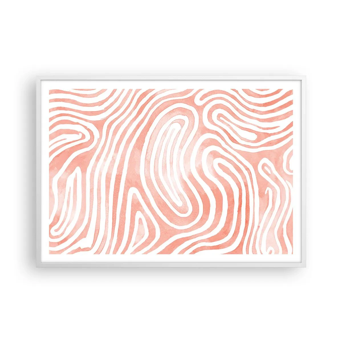 Pôster em moldura branca - No labirinto de corais - 100x70 cm