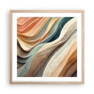 Pôster com moldura de carvalho claro - O momento antes da mudança - 50x50 cm