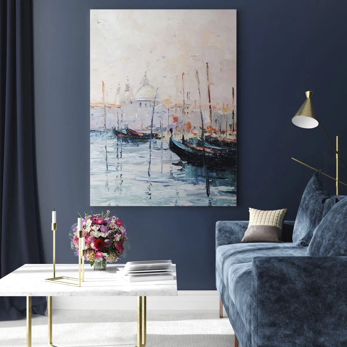 Quadro em vidro - Além da água, atrás do nevoeiro - 50x70 cm