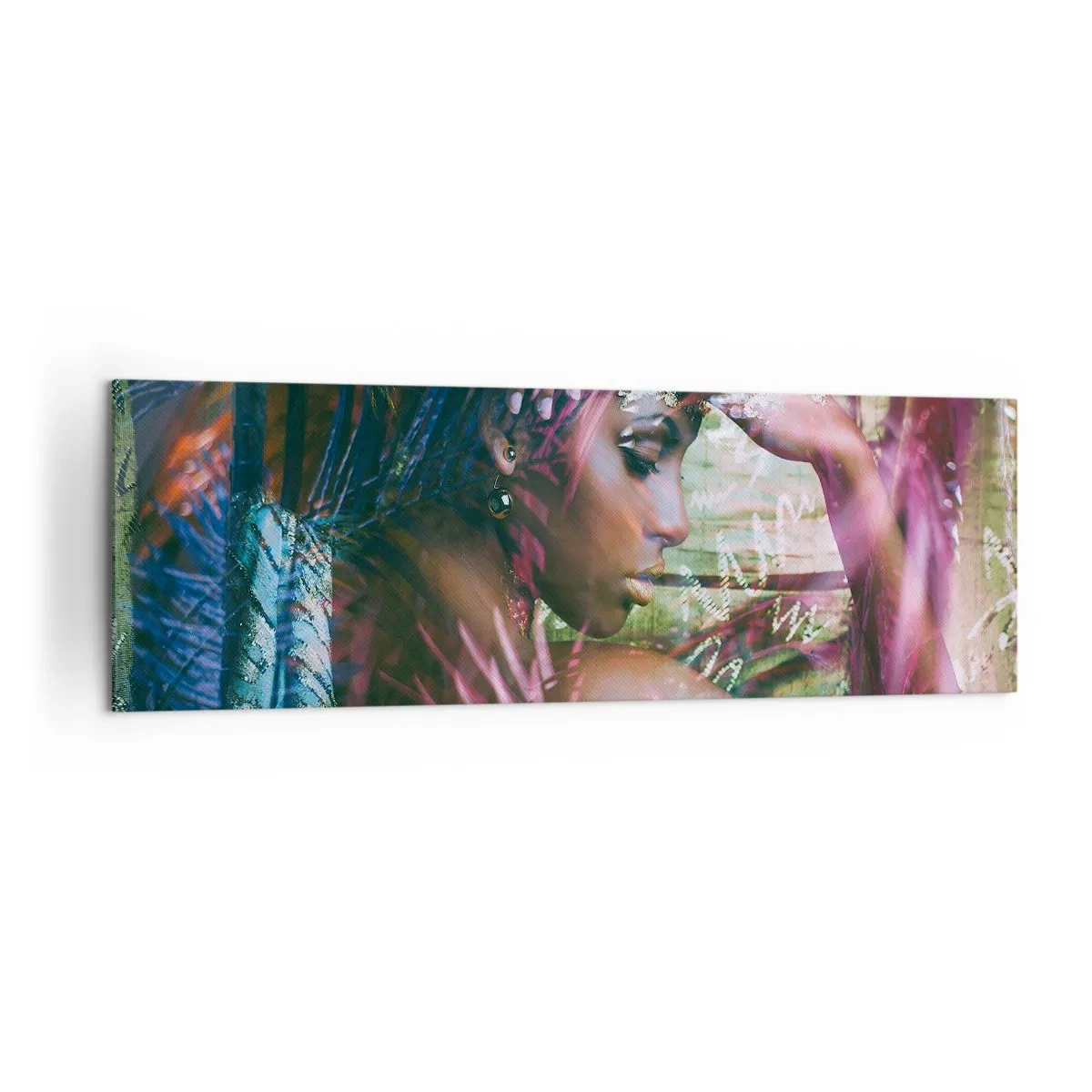 Quadro em tela - Mãe Natureza na selva - 160x50 cm