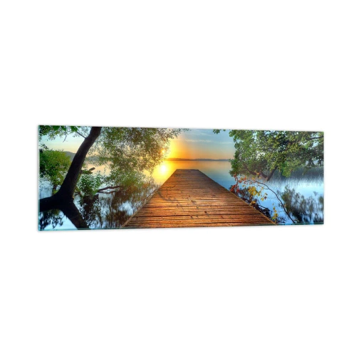 Quadro em vidro - Tome o seu tempo, sente-se - 160x50 cm