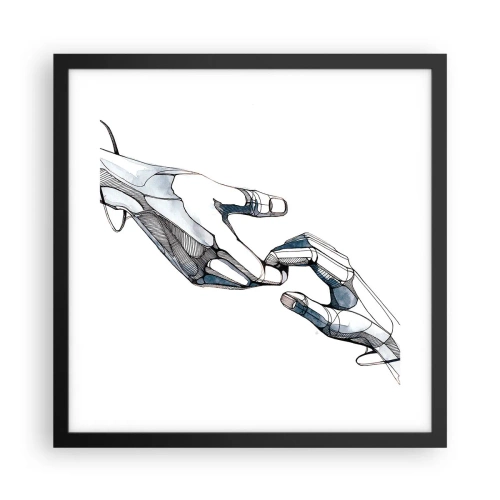 Pôster com moldura preta - Um bom gesto - 40x40 cm