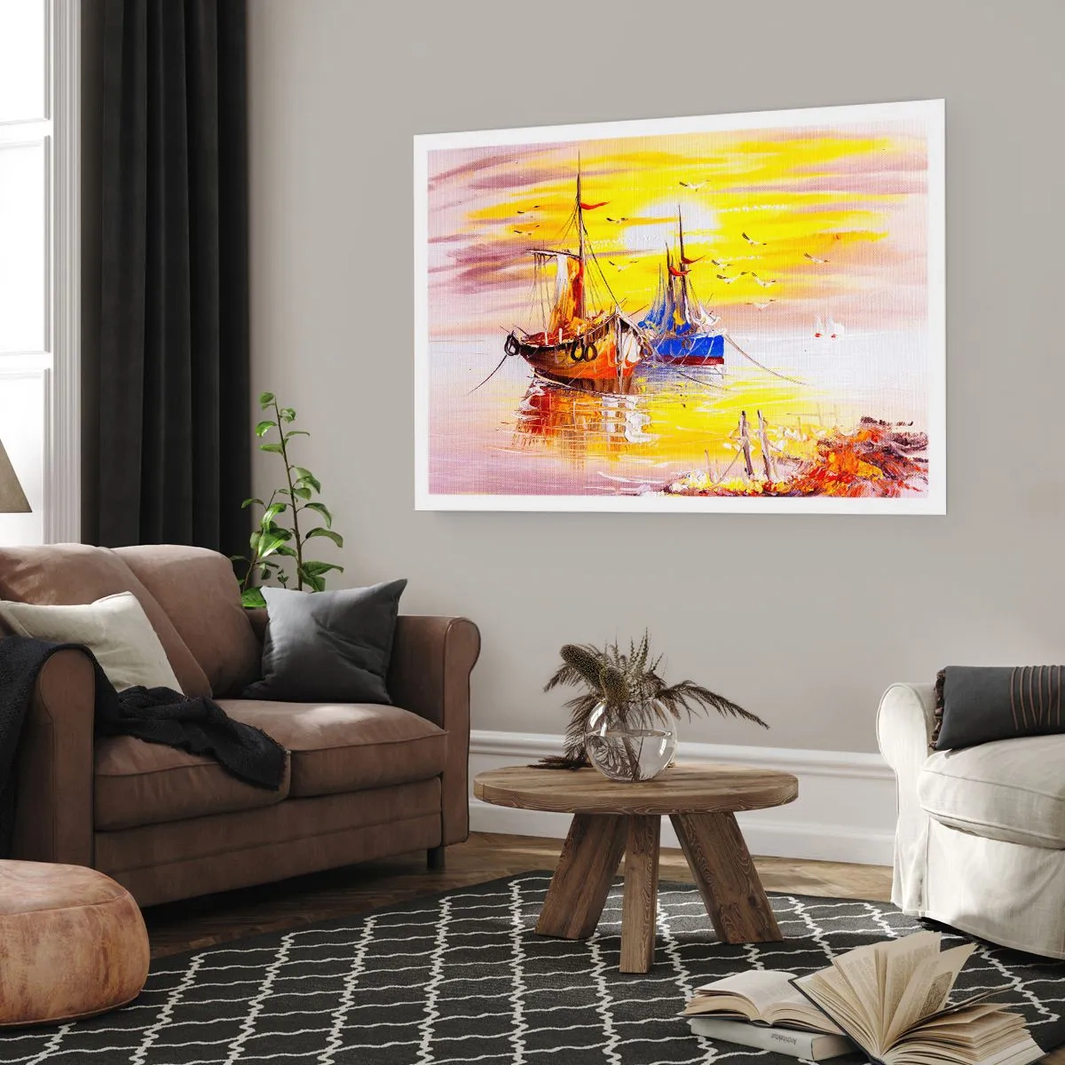 Pôster - Um merecido descanso no porto - 50x40 cm