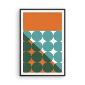 Pôster com moldura preta - Para cima e na diagonal - 61x91 cm