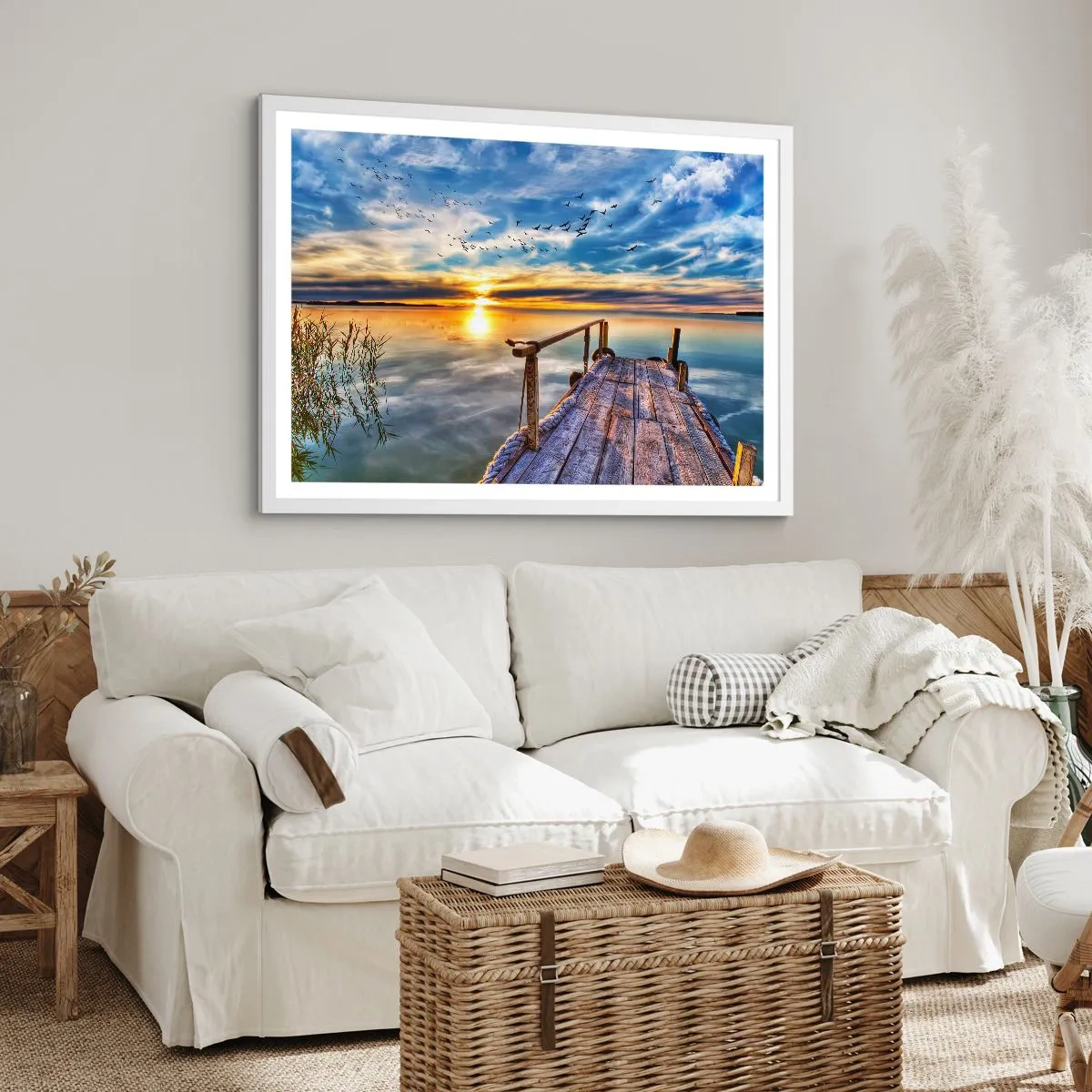 Pôster em moldura branca - O vento descansa - 91x61 cm