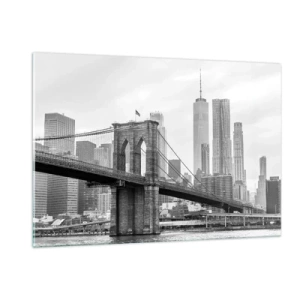 Quadro em vidro - Vibrações de Nova York - 120x80 cm