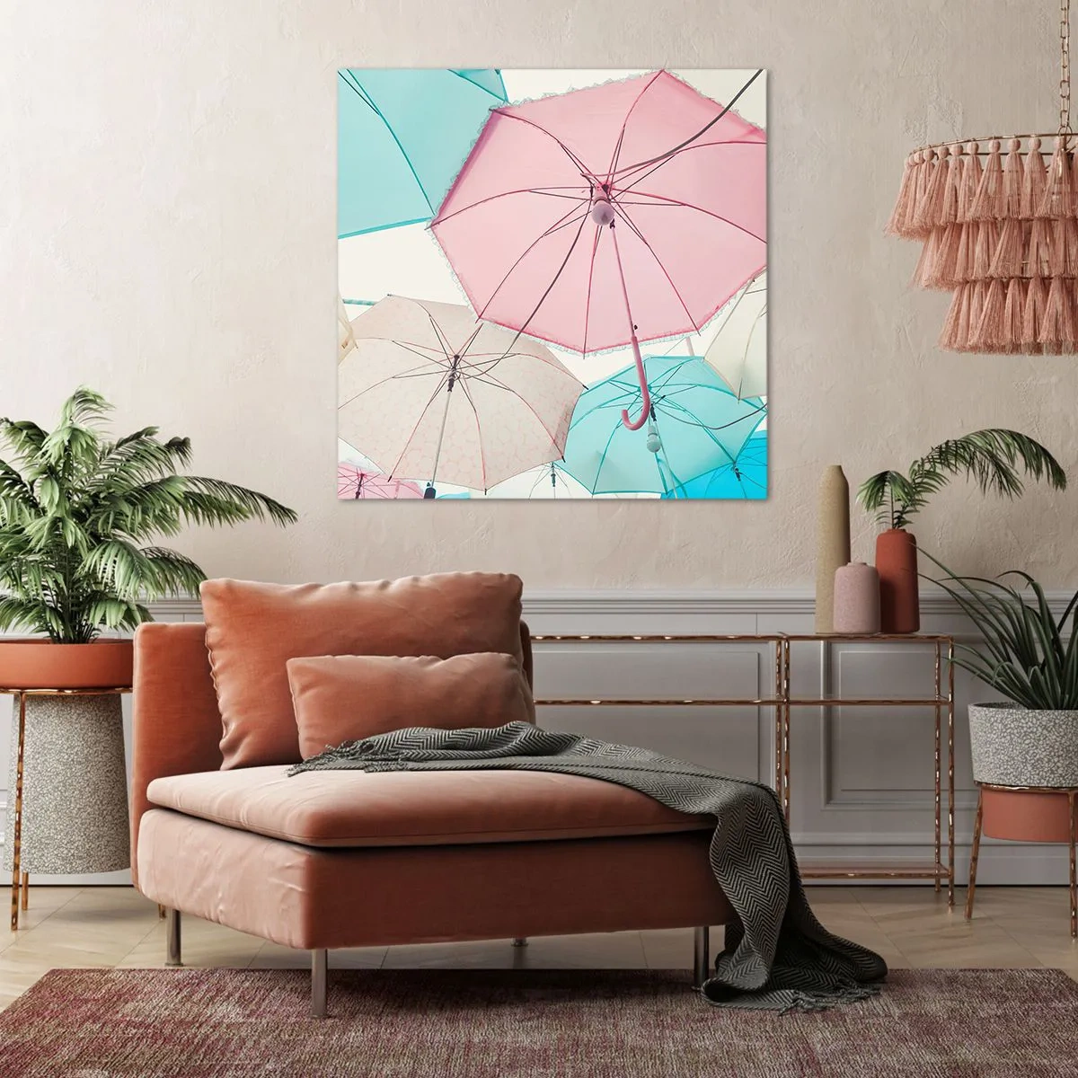 Quadro em tela - Às vezes sol, às vezes chuva - 60x60 cm