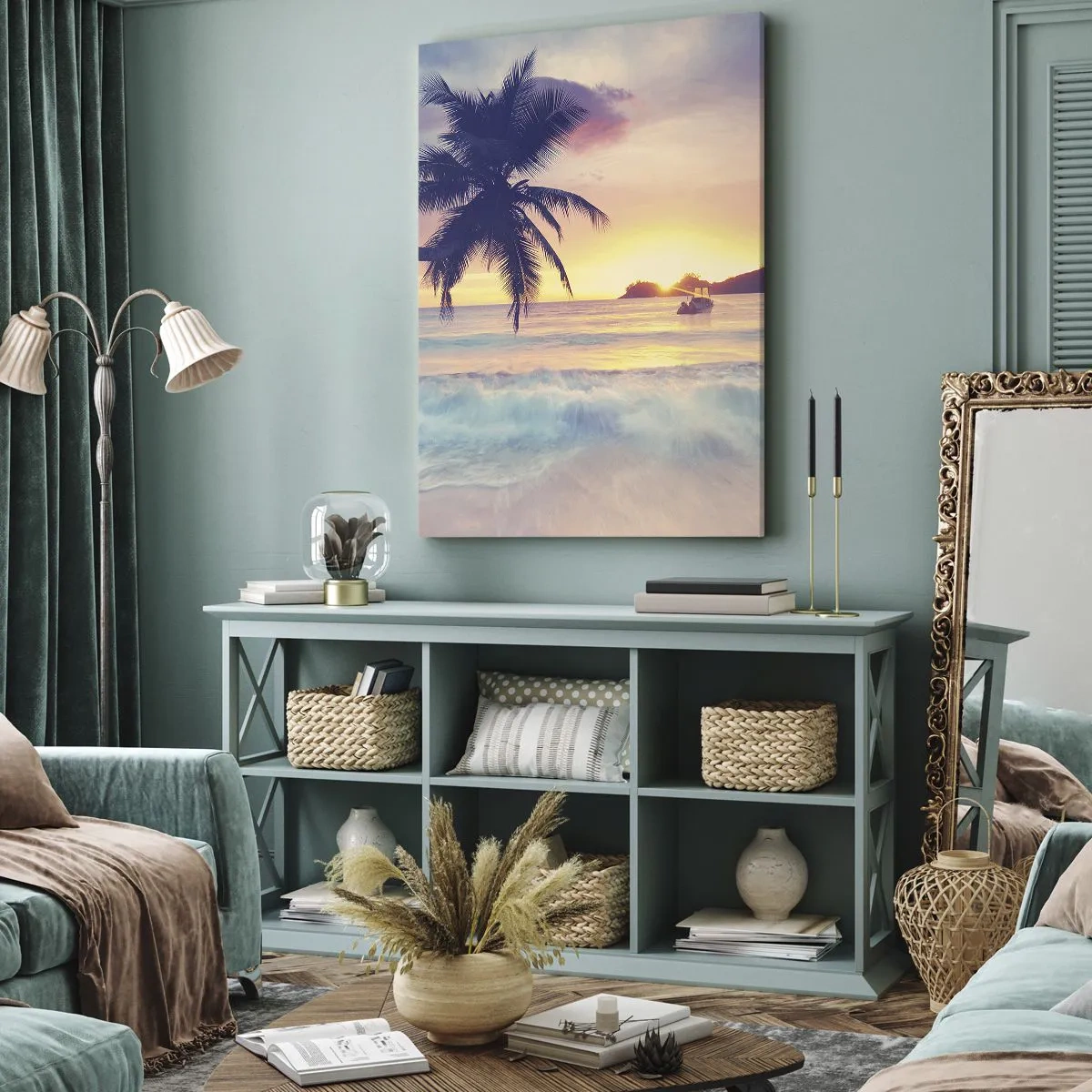 Quadro em tela - Noite na baía - 50x70 cm