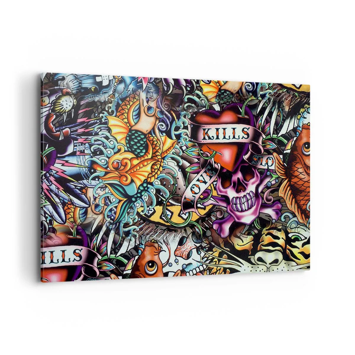 Quadro em tela - O sonho do tatuador - 100x70 cm