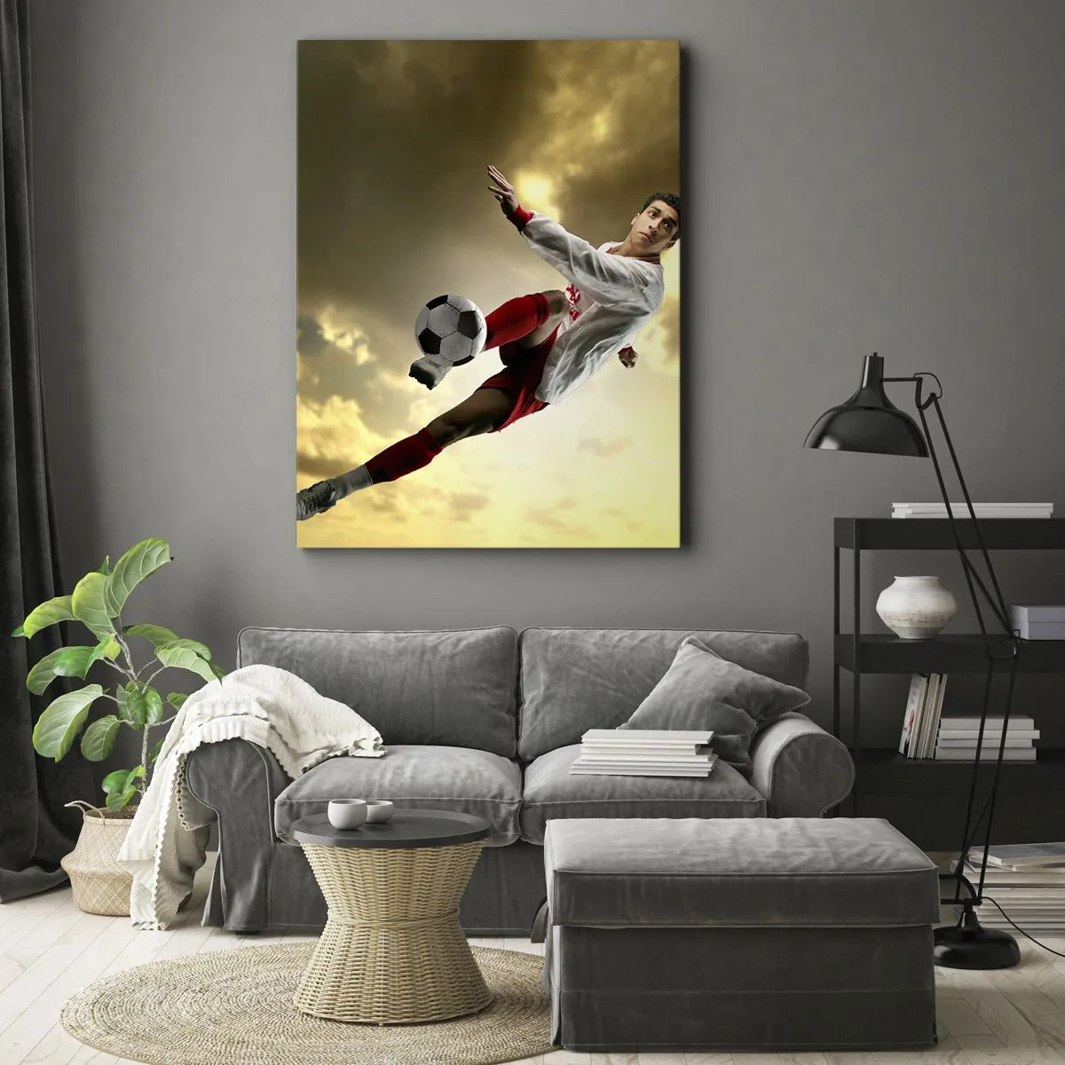 Quadro em tela - O céu do futebol - 70x100 cm