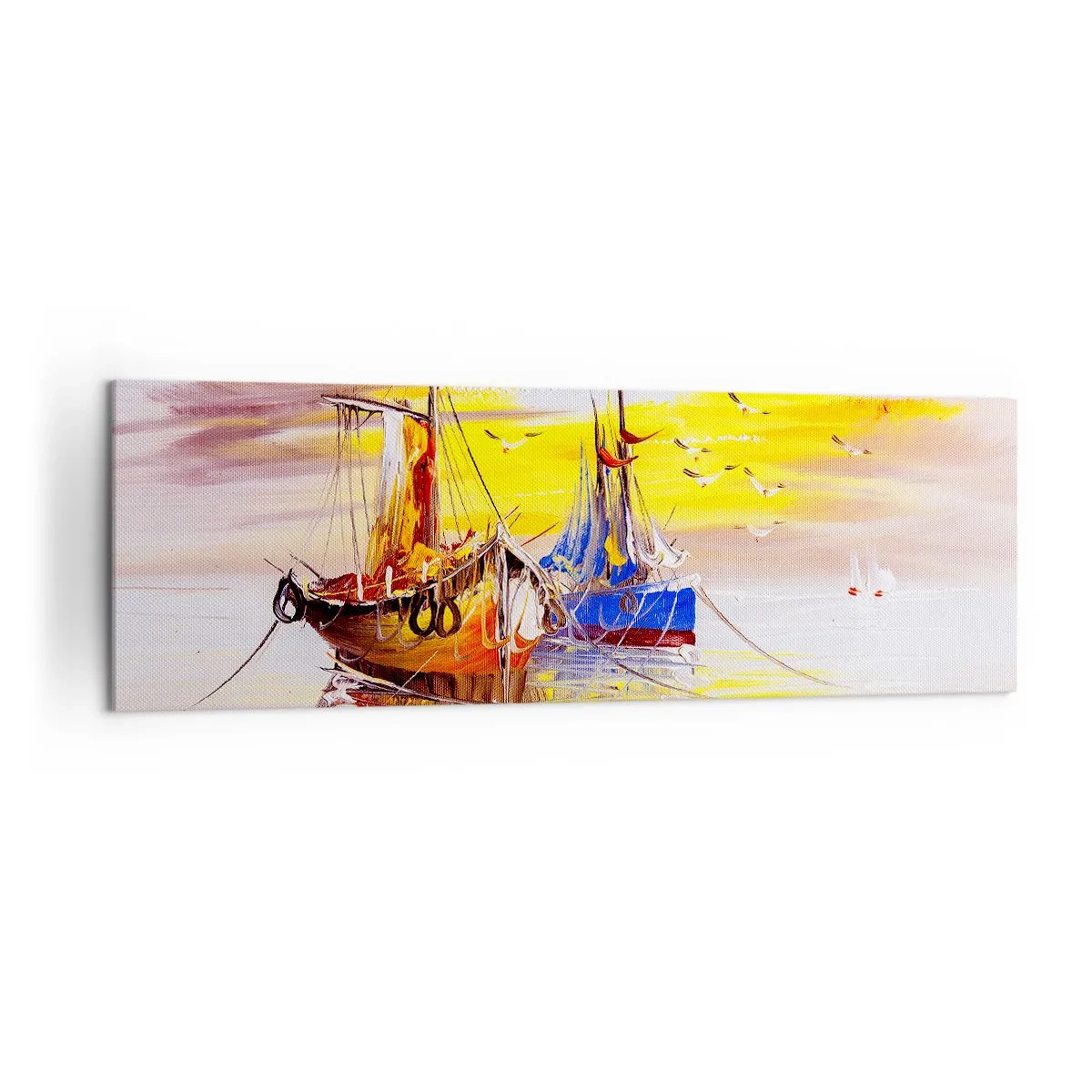 Quadro em tela - Um merecido descanso no porto - 160x50 cm