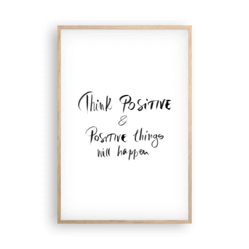 Pôster com moldura de carvalho claro - Como viver? - 61x91 cm