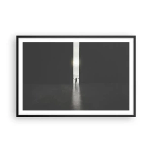 Pôster com moldura preta - Um passo para um futuro brilhante - 91x61 cm