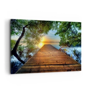 Quadro em tela - Tome o seu tempo, sente-se - 100x70 cm
