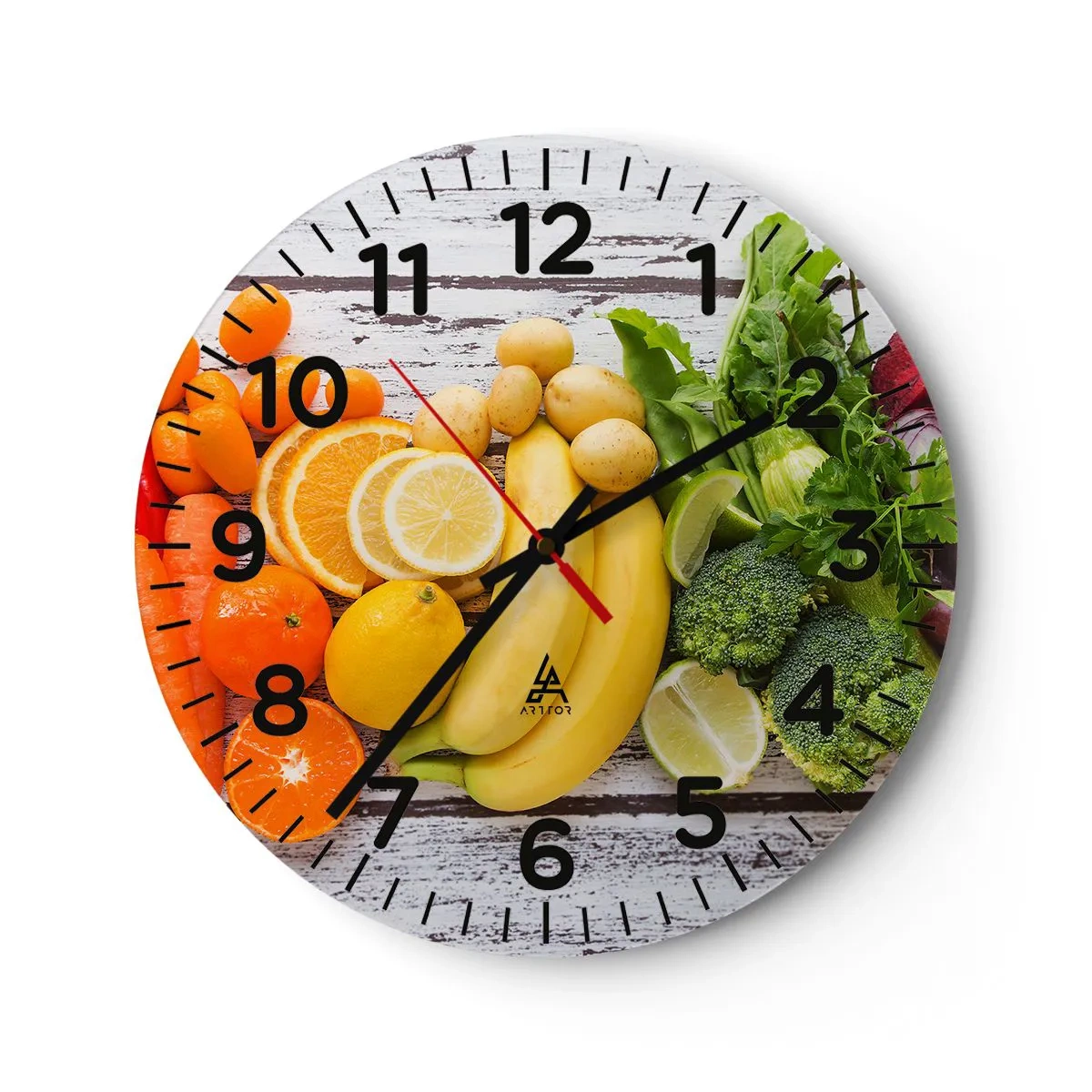 Relógio de parede - Relógio em vidro - Não é suficiente? - 40x40 cm