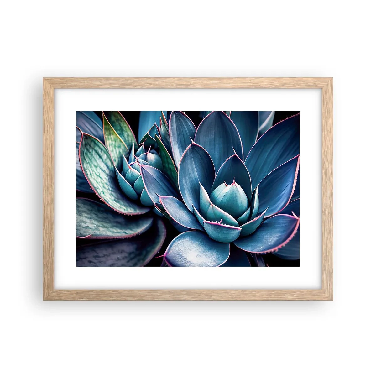 Pôster com moldura de carvalho claro - Força vital - 40x30 cm