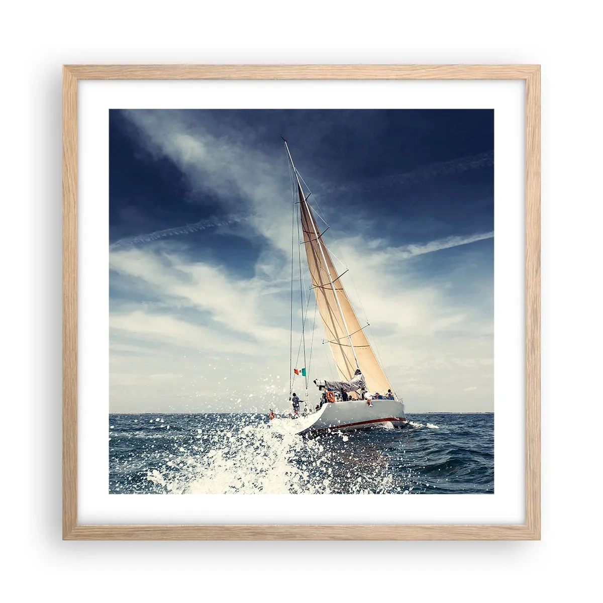 Pôster com moldura de carvalho claro - Não nos alcançarão! - 50x50 cm