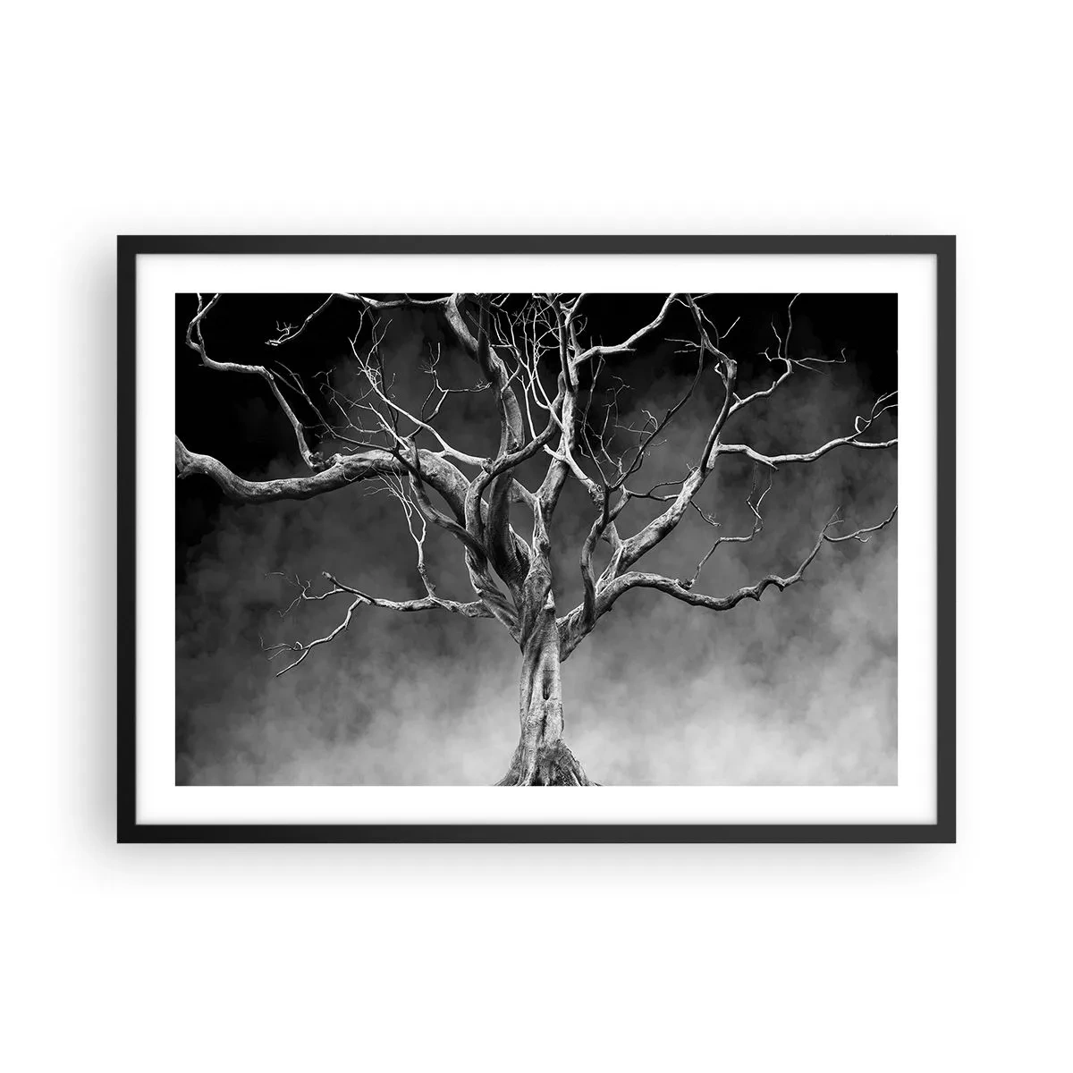 Pôster com moldura preta - Primitivo e sagrado - 70x50 cm