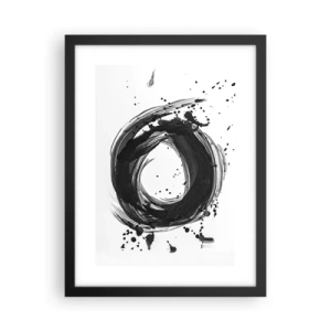 Pôster com moldura preta - O vórtice da criação - 30x40 cm